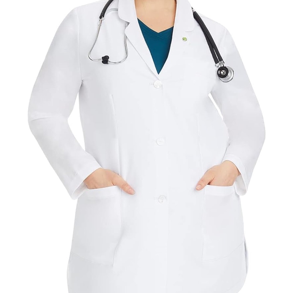 Healing Hands, 3X white lab coat, mid length, Fiona 5101